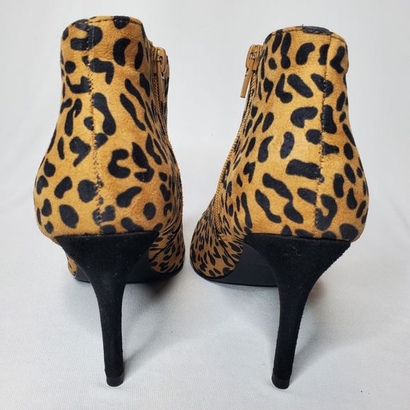 Fergalicious by Fergie Boots GOLDIE Cheetah Print Stiletto Heel Bootie Women 7.5 - Picture 11 of 13